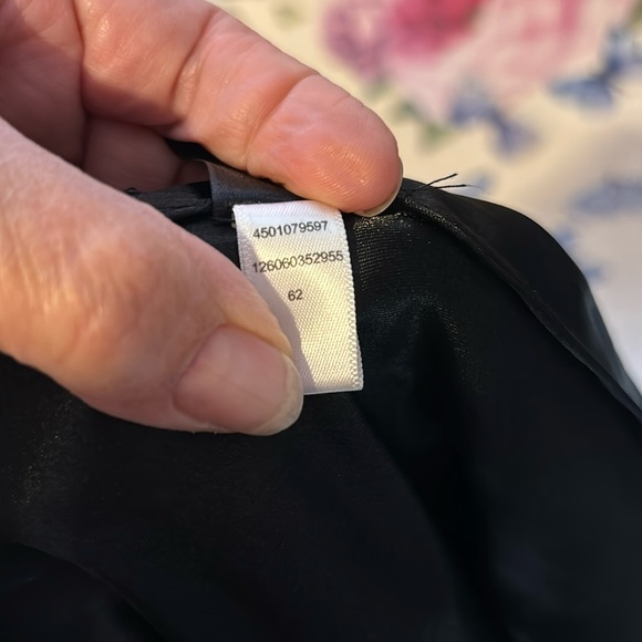 White House Black Market, strapless solid black ruffle midi dress. Size 0. - Picture 13 of 17